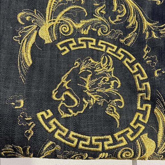 Cezer Jeans Mens 42 x 33 Studed Blue Denim Baggy Hip Hop Embroidered 90s - Picture 16 of 16